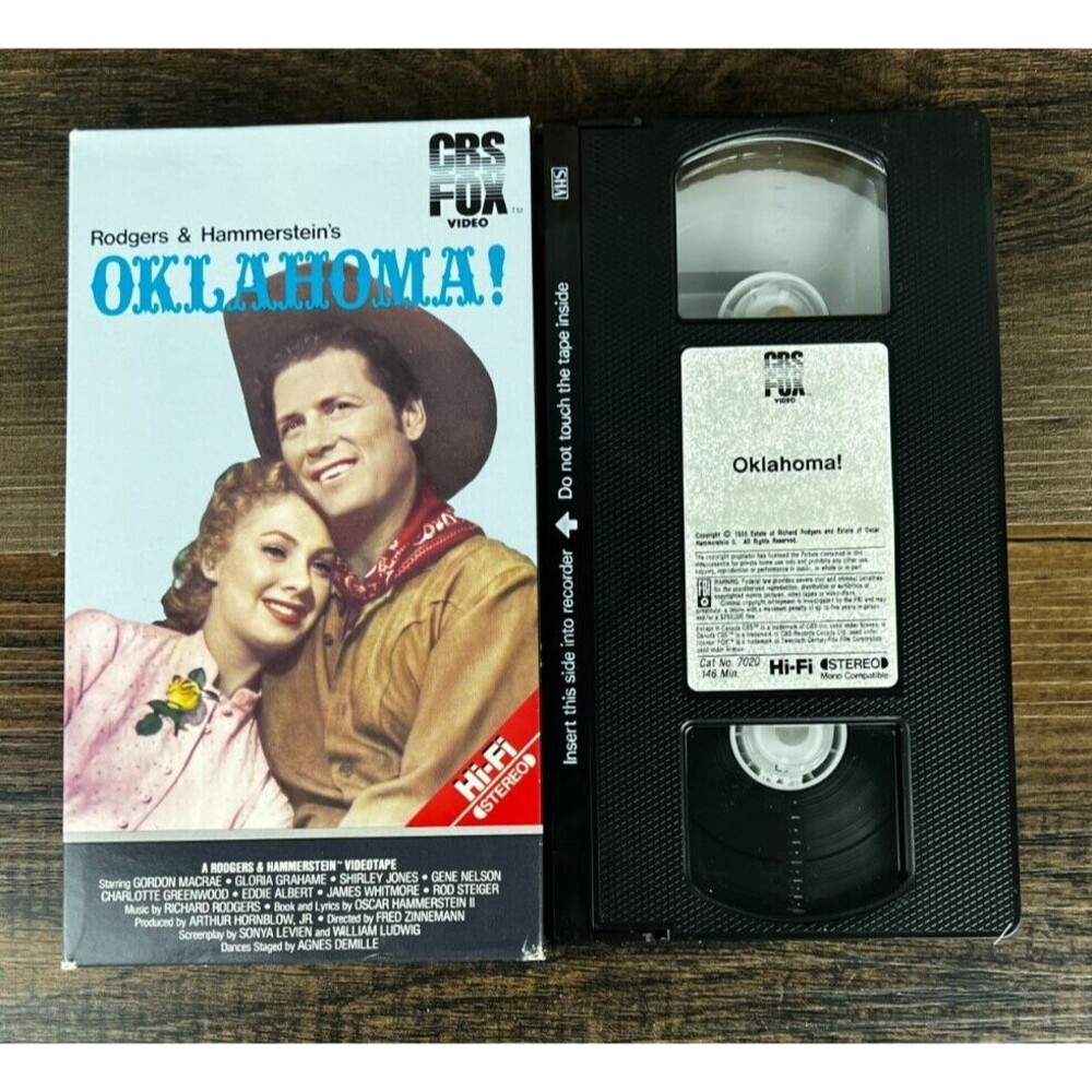 Oklahoma VHS 1984 CBS FOX  Hi Fi Stereo Shirley Jones Musical